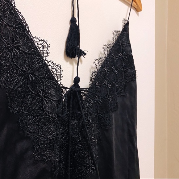 Cotton Candy LA Black Satin V-Neck Halter Dress - Picture 5 of 11